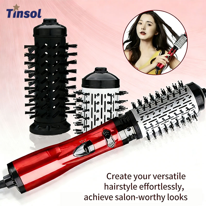 Home Bar Supplies - TINSOL 3-in-1 Heißluftbürste, Negativ-Ionen-Haartrockner & Volumizer,