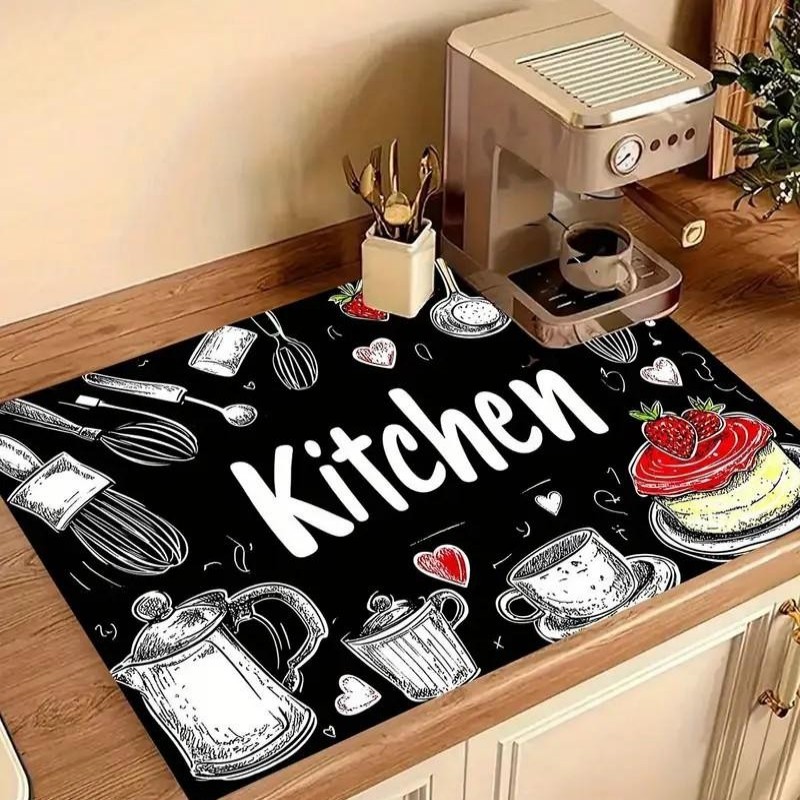 Bar Mat Rubber - Küche Super Saugfähige Matte Kaffee Dish