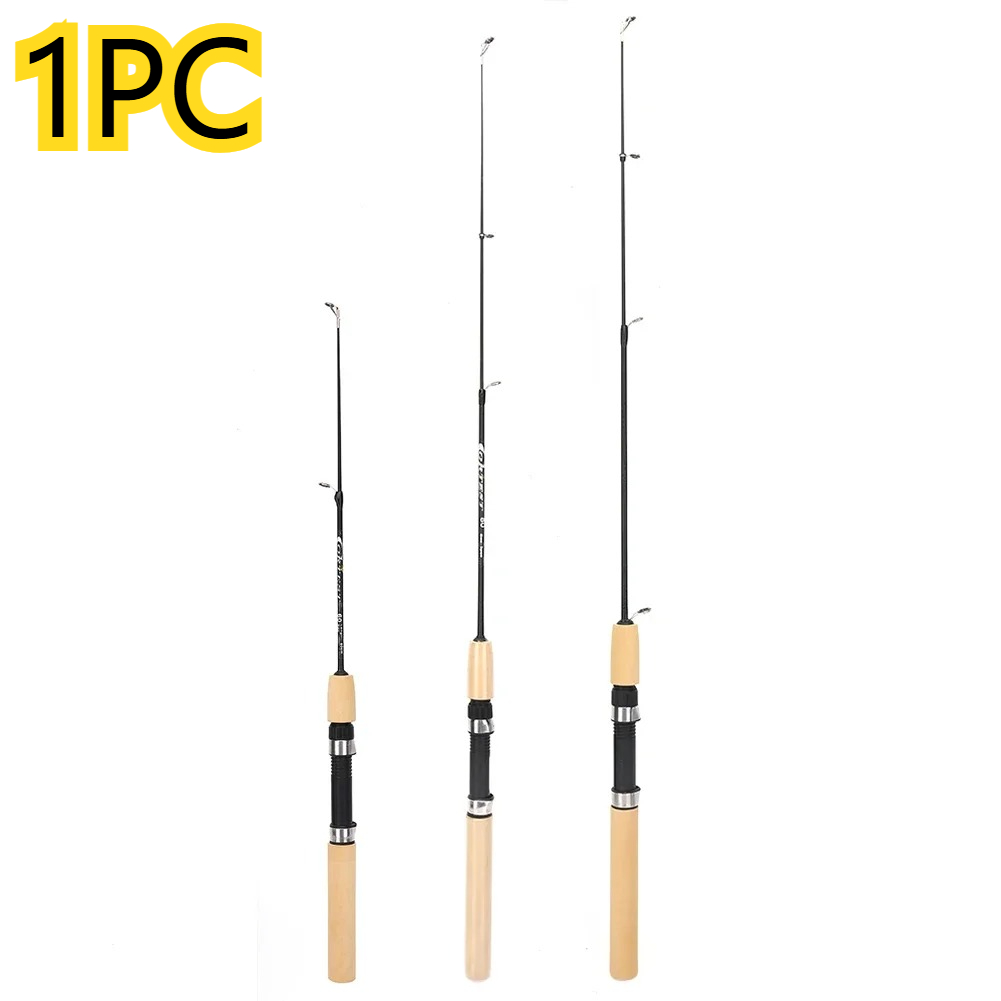 Ice Pick Pick - 60/80/100cm Eisfischerrute Tragbare Kohlefaser-Angelrute Leichtgewicht Flussrute
