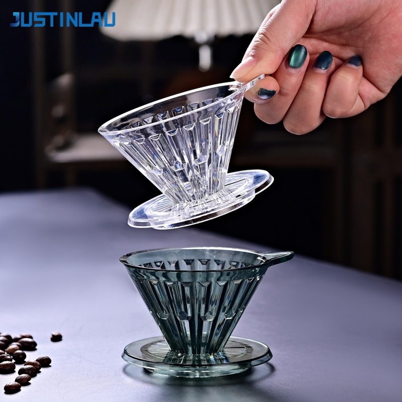 Home Bar Supplies - JUSTINLAU Kaffeefilter aus PC-Kunststoff, Handgegossener Kaffeefilterbecher,