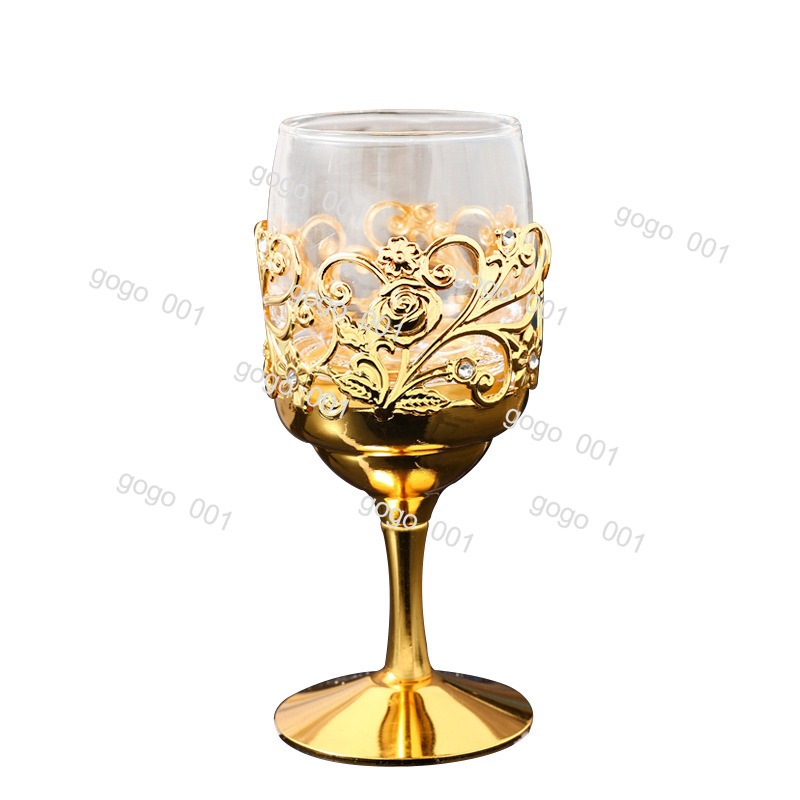 Highball Glass Set - Metall- und Glas-Likörgläser-Set – Kreative Schnapsgläser