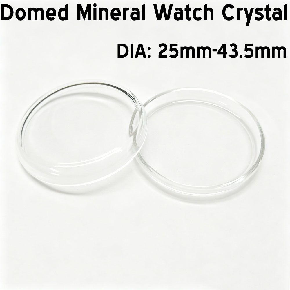 Highball Glass Set - Deckelförmiges, hochgewölbtes Mineral-Uhrenglas 35mm-43,5mm mit hoher