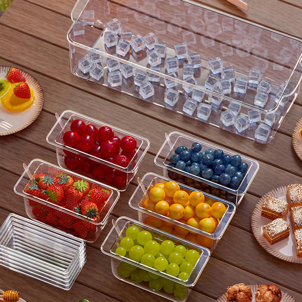Garnish Tray Set - Taco-Bar Servierset für Partys, Eiskühl-Organizer für