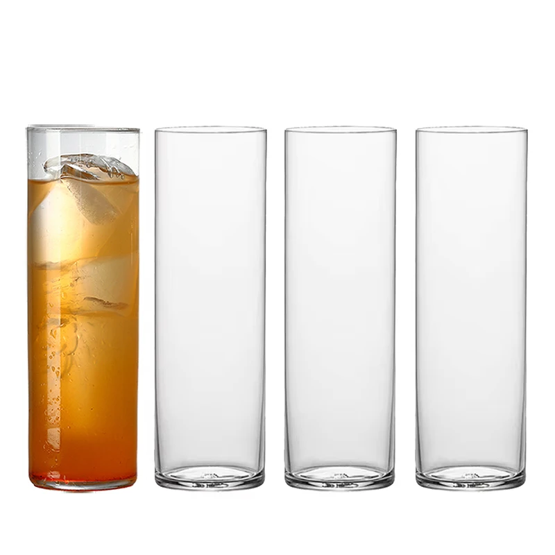 Highball Glass Set - 4 Stück extra leichte Kristall-Highball-Gläser, Barware,