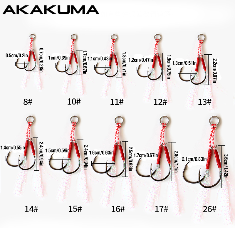 10Pcs Angelhaken Einzel Haken  – Jigger Double Sided Bewertung und Preis