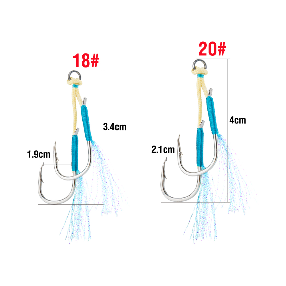 20 Stück Jig-Köder-Assist-Hake – Jigger Double Sided Bewertung und Preis
