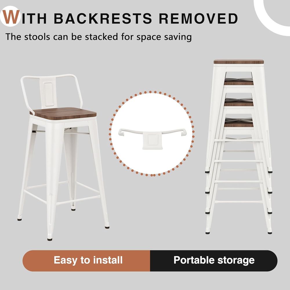 26-Zoll-Barhocker-Set, 4 indus – Home Bar Stools Bewertung und Preis