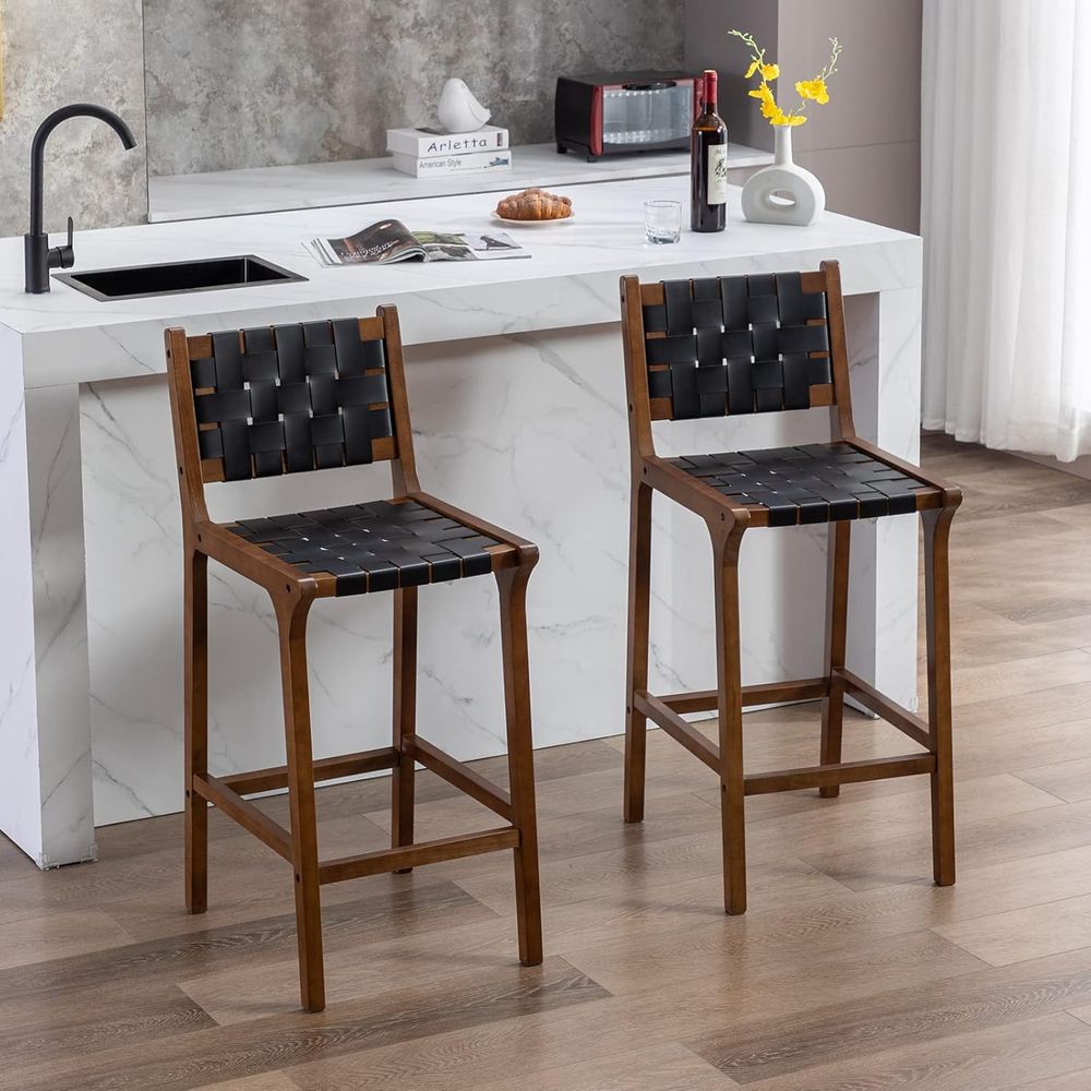 Set aus 2 Holzbarhockern, Sitz – Home Bar Stools Bewertung und Preis