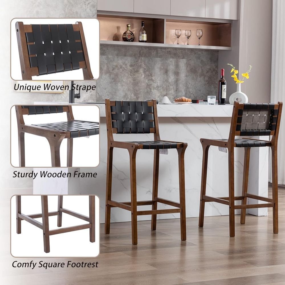 Set aus 2 Holzbarhockern, Sitz – Home Bar Stools Bewertung und Preis