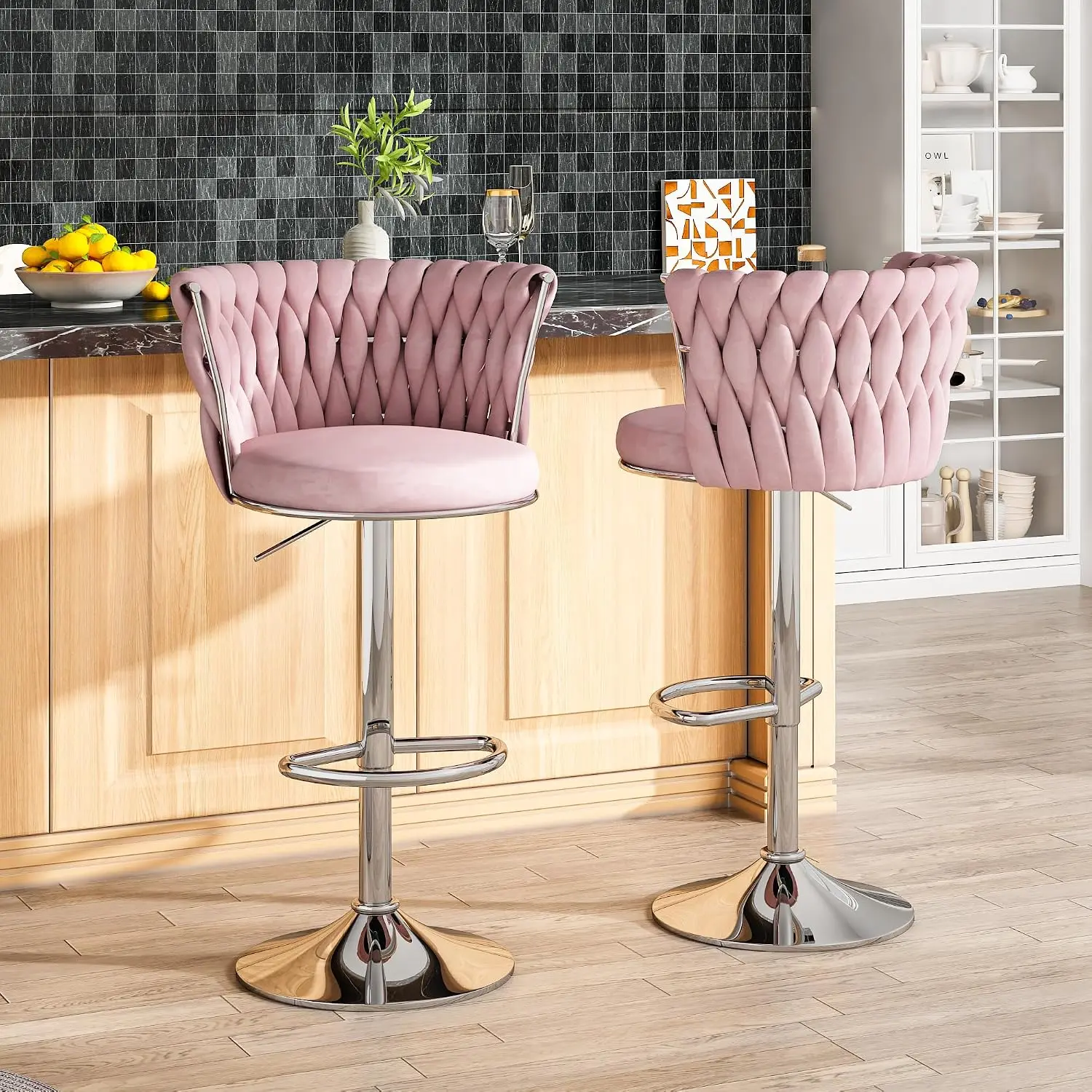 Samt-Barhocker im 2er-Set, dre – Home Bar Stools Bewertung und Preis