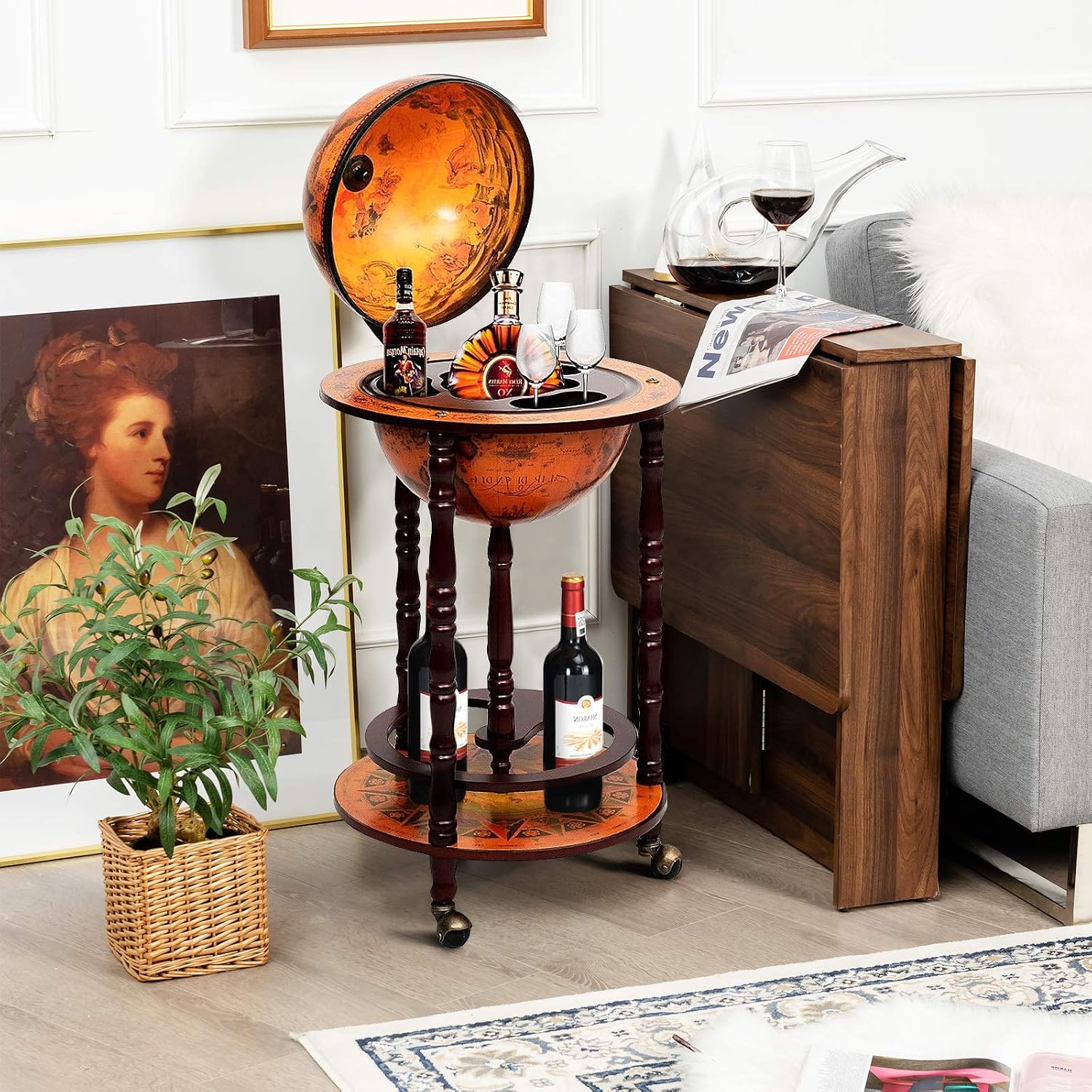 Globus-Barwagen, Spirituosen-B – Home Bar Shelves Bewertung und Preis