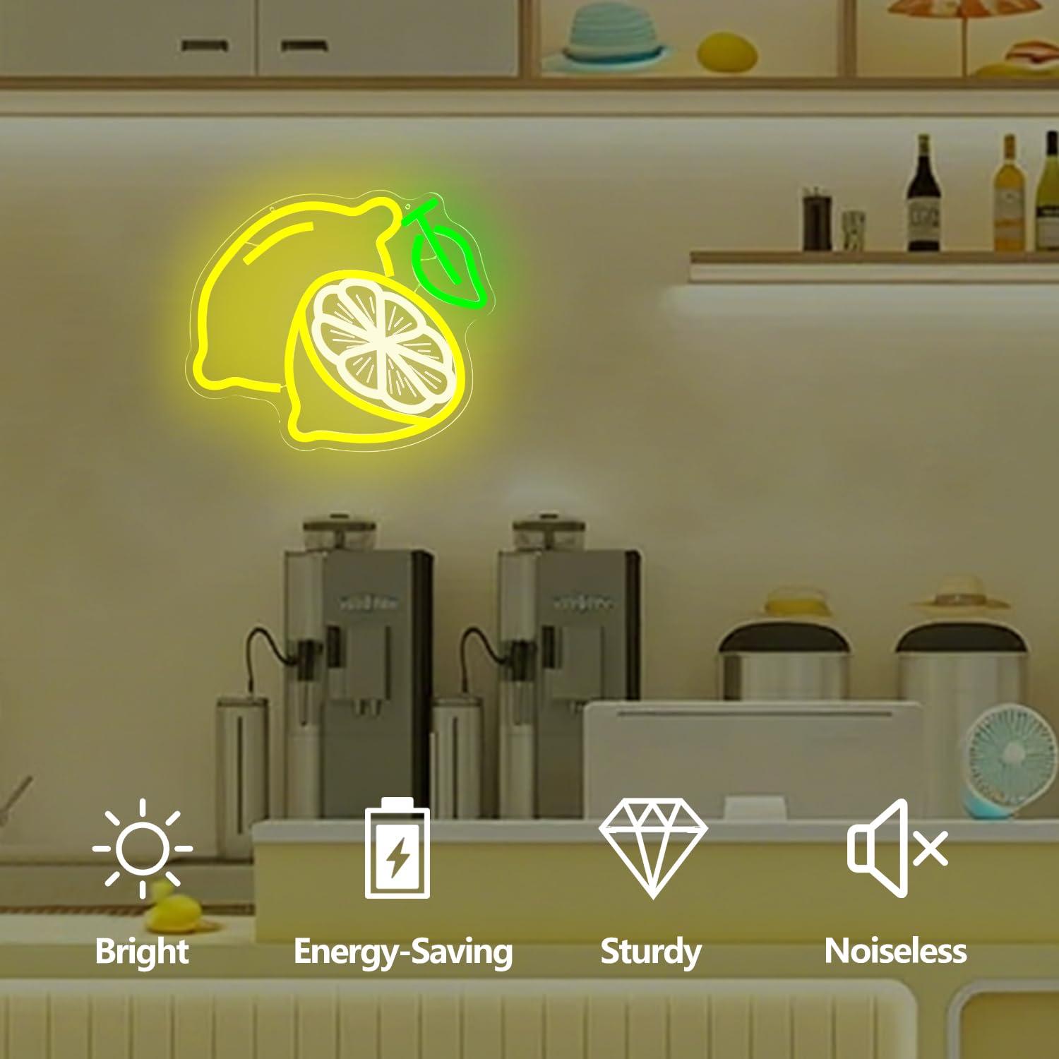 Zitronen-Neon-Schild, dimmbare – Home Bar And Kitchen Bewertung und Preis