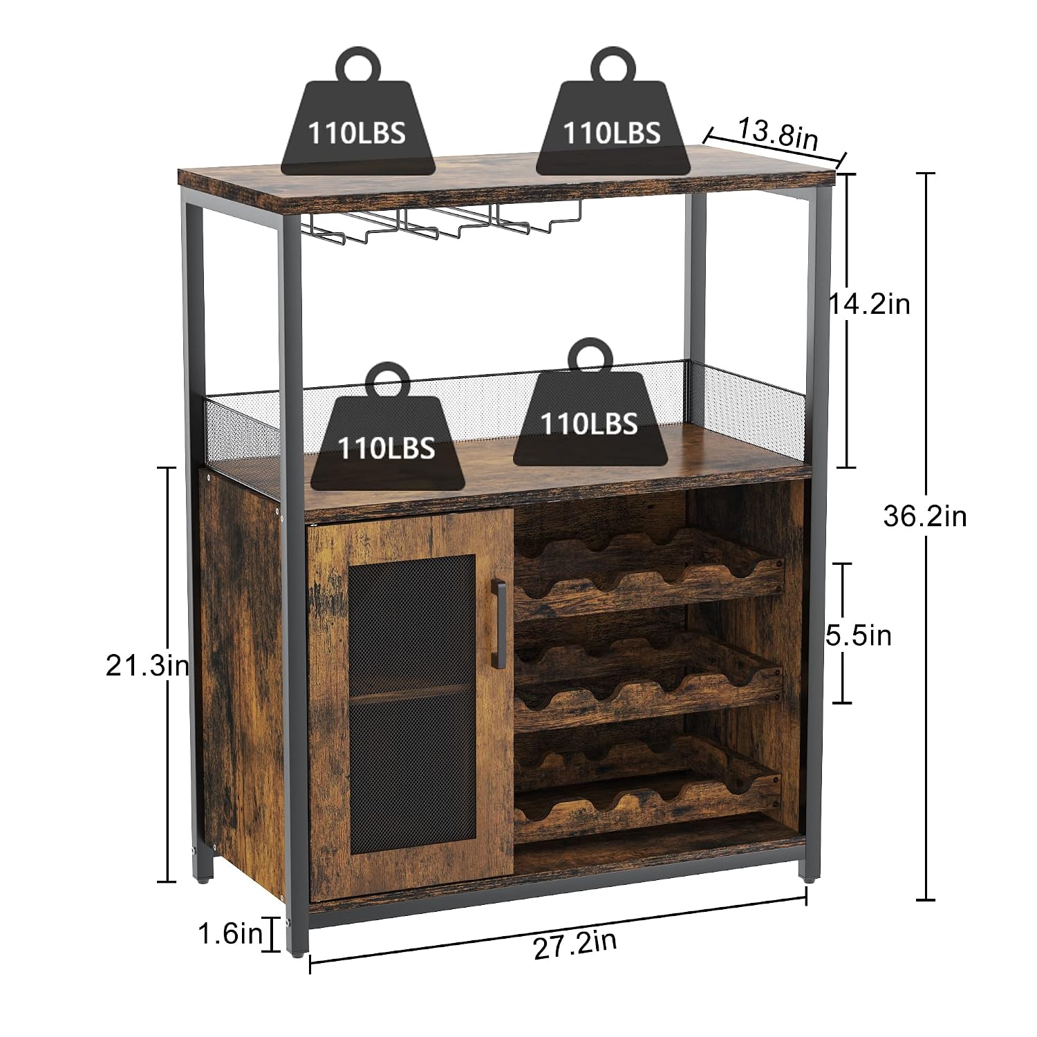 Moderner 36-Zoll-Barschrank in – Home Bar Shelves Bewertung und Preis