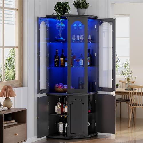 Eck-Barschrank mit LED-Beleuch – Home Bar Shelves Bewertung und Preis