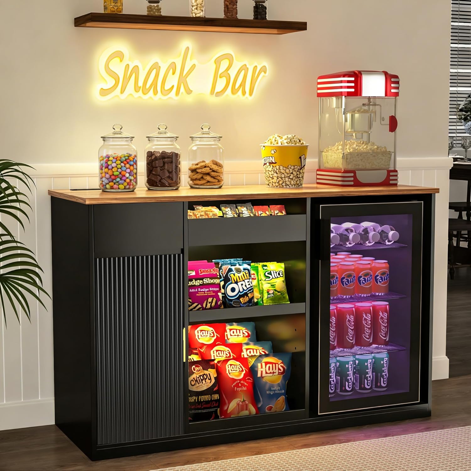 Snack-Bar-Schrank mit Kühlfach – Home Bar Shelves Bewertung und Preis
