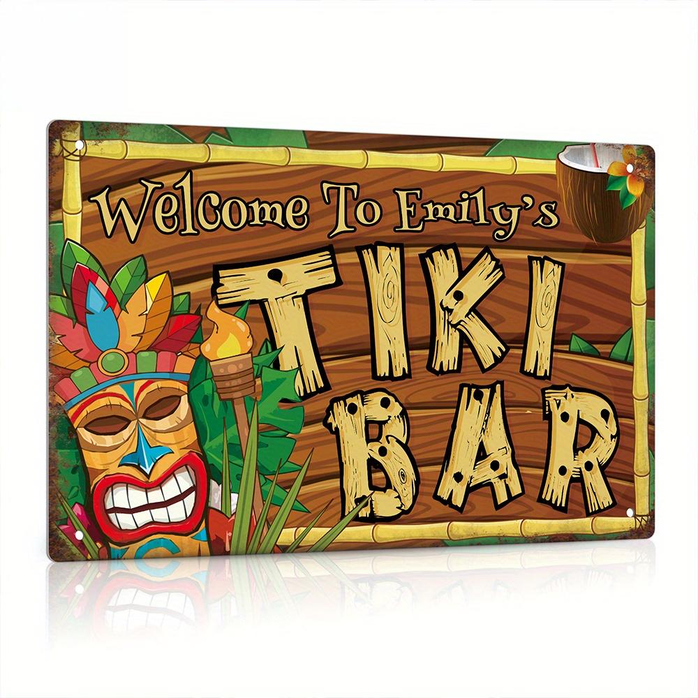 Individuelles Tiki-Bar-Schild, – Home Bar And Kitchen Bewertung und Preis