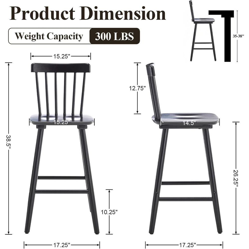 4er-Set, 26 Zoll hohe Holzbarh – Home Bar Stools Bewertung und Preis